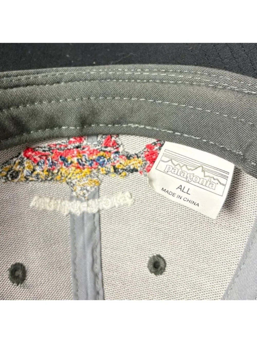 PATAGONIA World Trout Fish Mens Gray Baseball Cap Mesh Trucker Hat